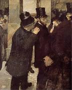 Edgar Degas Portraits at the Stock Exchange painting
